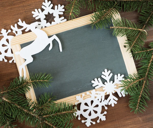Kara tahta ile Noel arka plan — Stok fotoğraf
