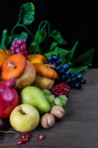 Récolte riche de divers fruits et légumes — Photo