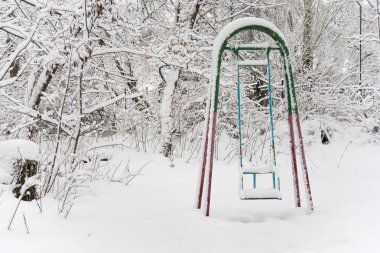 Kış Park Çocuk salıncaklar