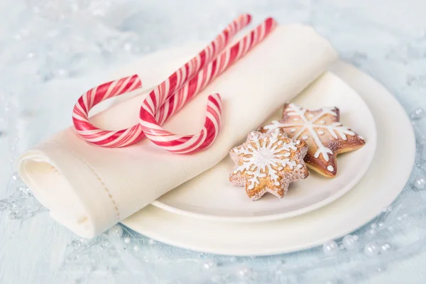 Mesa de Navidad con dulces —  Fotos de Stock