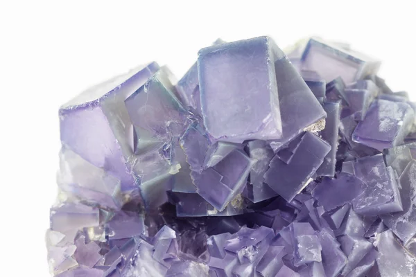 Fialový fluorit krystaly — Stock fotografie