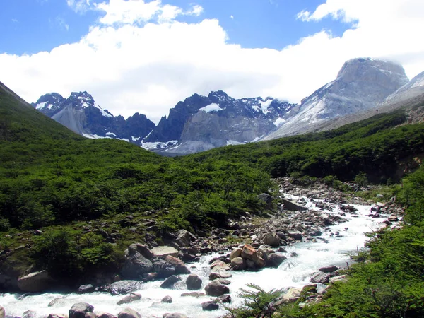 智利巴塔哥尼亚Torres Del Paine国家公园的Valle Del Frances — 图库照片