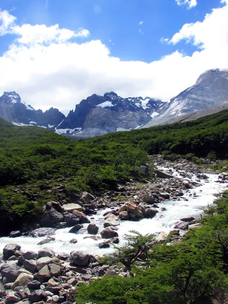 Valle Del Frances Parku Narodowym Torres Del Paine Patagonia Chile — Zdjęcie stockowe