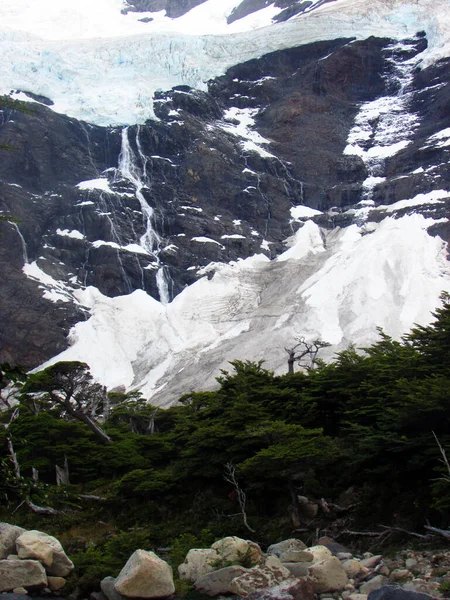 Glacier Montagne Parc National Torres Del Paine Patagonie Chili — Photo