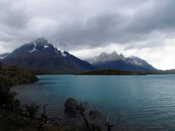 Lago Pehoe Parku Narodowym Torres Del Paine Patagonia Chile — Zdjęcie stockowe