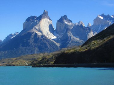 Lago Pehoe, Parque Torres del Paine, Patagonya, Şili