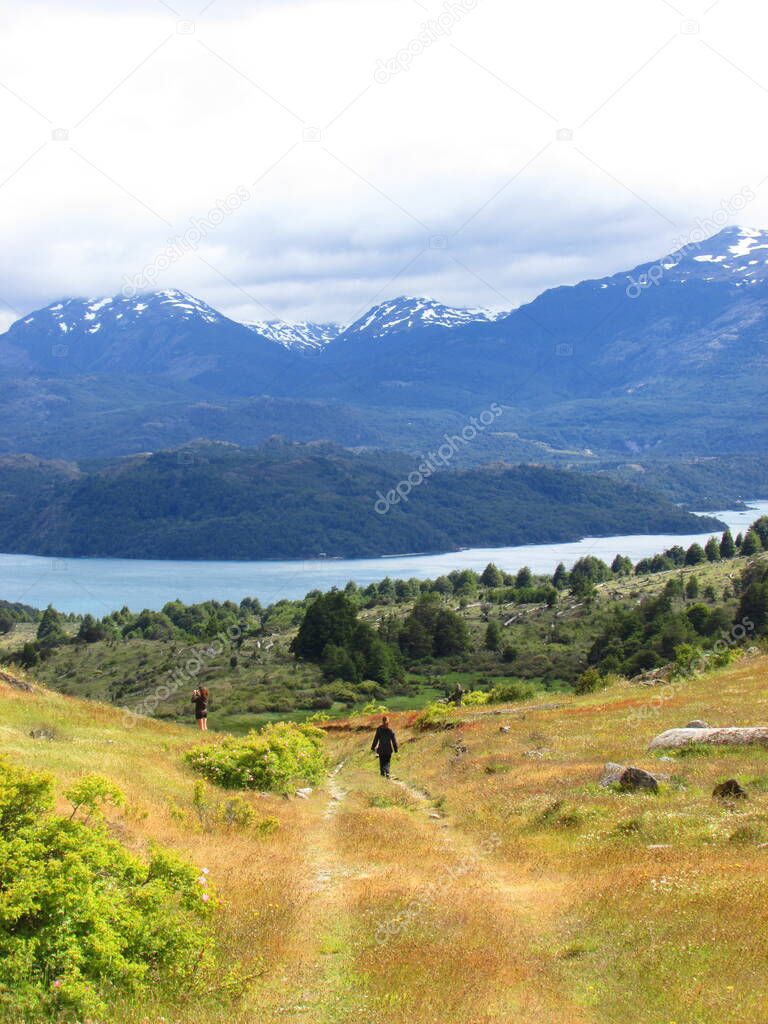 Mountain Trekking and General Carrera Lake, Carretera Austral, Patagonia, Chile 