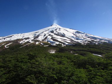 Villarica Volkanı, Araucania, Şili. And Dağları