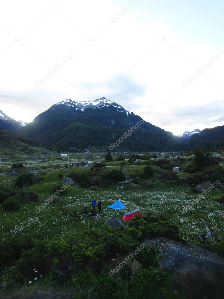 camping in Coyaique, Patagonia, Carretera Austral, Chile