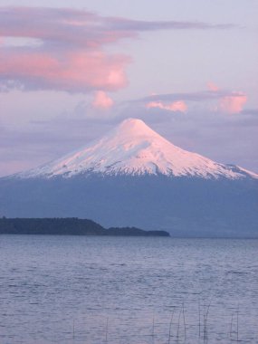 Günbatımı, Volkan Osorno & Llanquihue, Şili 