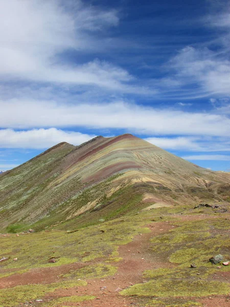 Montagna Arcobaleno Palcoyo Perù Cielo Colori — Foto Stock