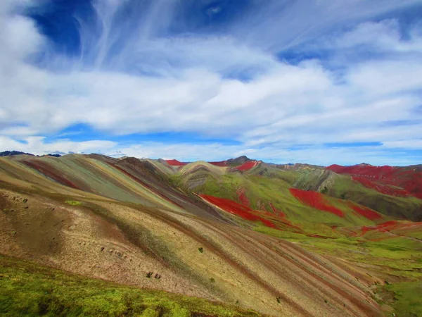 Palcoyo Regenbogenberg Peru Himmel Und Farben — Stockfoto
