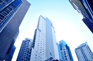 Yüksek irtifa binalar şehir veya Cbd
