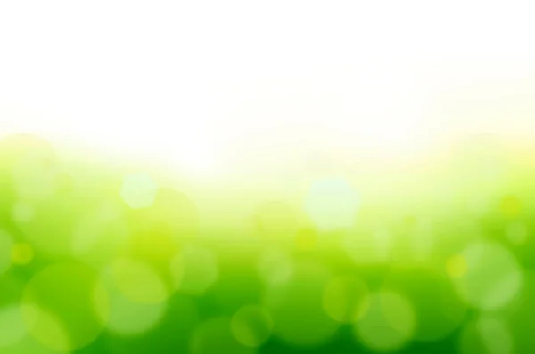 Fondo abstracto blanco y verde con efecto bokeh y lente llamarada — Foto de Stock