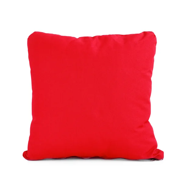 Coussin pelucheux rouge — Photo