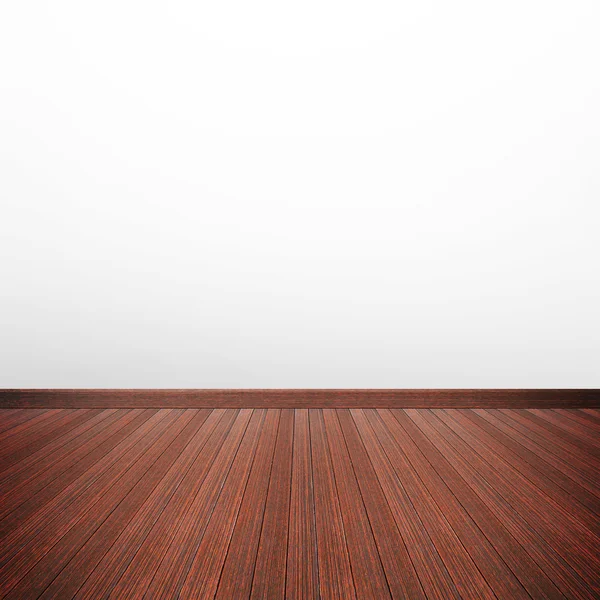 Wooden floor with white gray wall — Stock Photo, Image