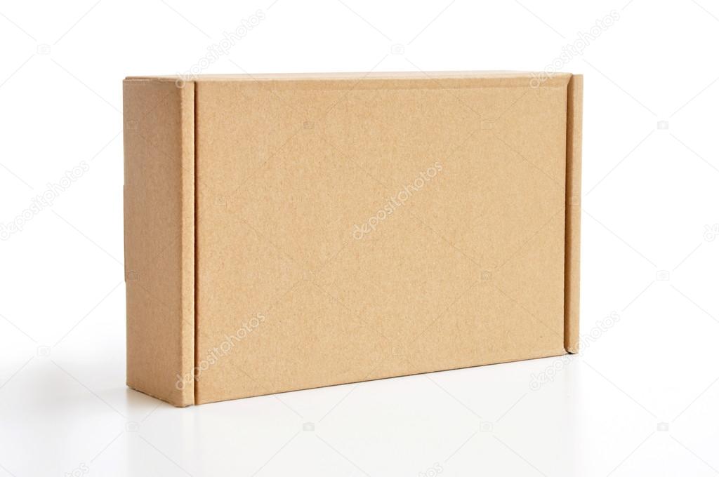 Brown cardboard box as a parcel 