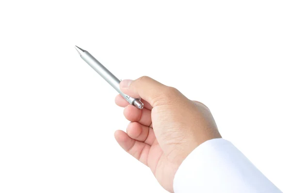 Mão dando uma caneta — Fotografia de Stock