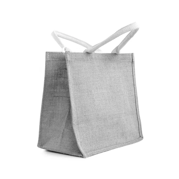 Reusable hessian or jute bag with loop handle — Stock Photo, Image