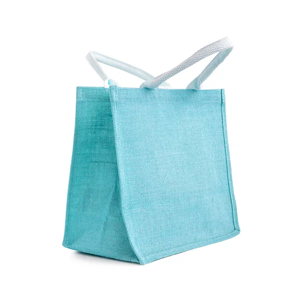 Reusable hessian or jute bag with loop handle — Stock Photo, Image