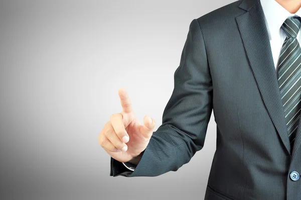 Businessman's hand pointing on empty space — Stock Photo, Image