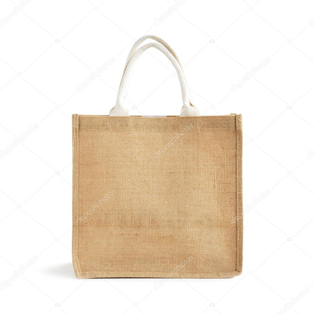 Reusable hessian or jute bag with loop handle