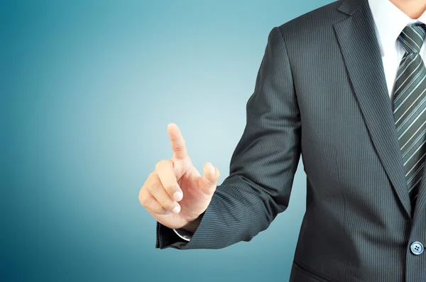 Businessman hand pointing on empty space — Stock Photo, Image