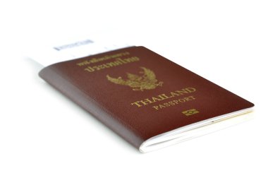 İçinde hava bilet ile Tayland pasaportu