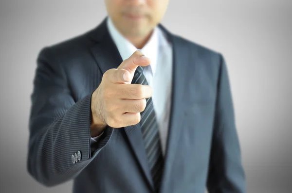 Businessman pointing finger at you — Stock Photo, Image