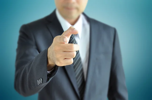 Businessman pointing finger at you — Stock Photo, Image