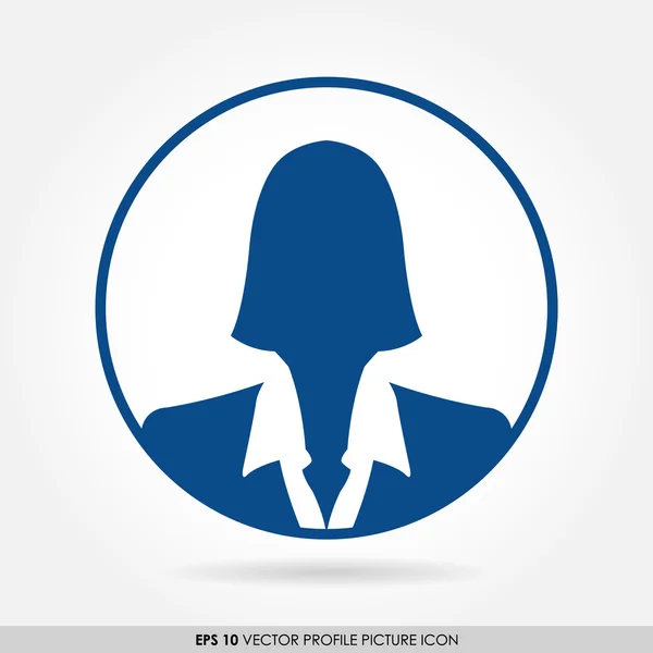 Businesswoman profile picture icon — Stock Vector