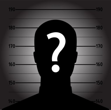 MugShot anonim erkek silueti