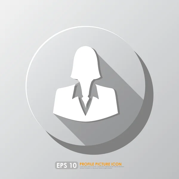 Geschäftsfrau Profilbild-Ikone — Stockvektor