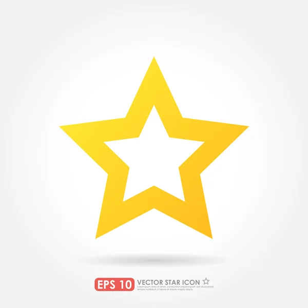 Sárga csillag ikon — Stock Vector