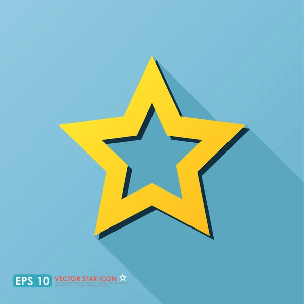 Yellow star icon — Stock Vector