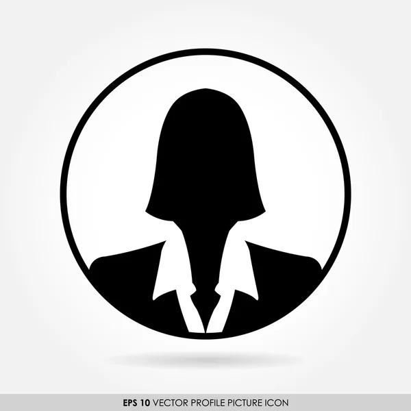 Businesswoman icon in circle — Stock Vector