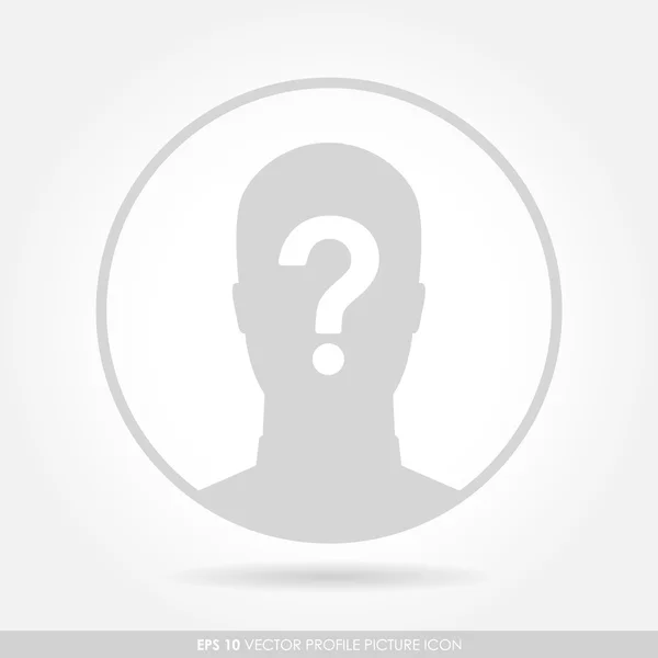 Man silhouette with question mark — Stock Vector