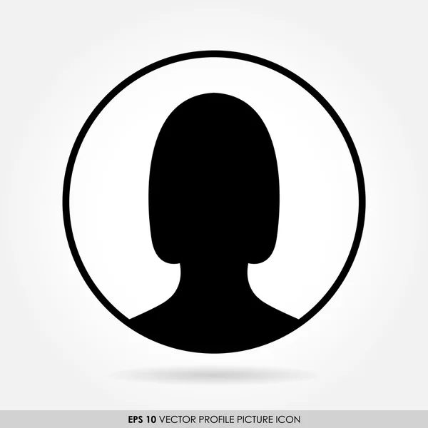 Female icon in circle — Stock Vector