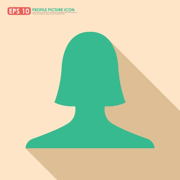 Woman avatar profile picture icon - vintage colors — Stockvector