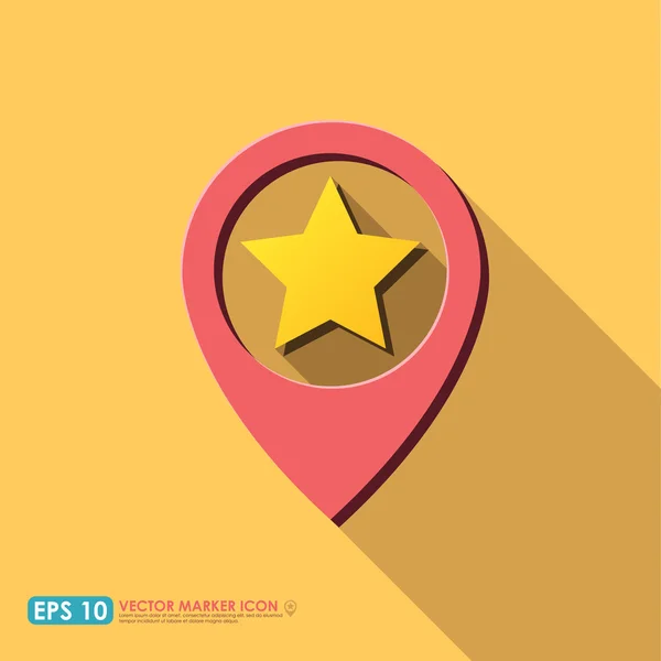 Colorful star marker icon — Wektor stockowy