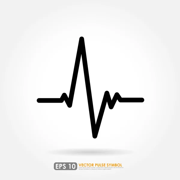Elektrokardiyogram, EKG veya ekg - tıbbi simgesi — Stok Vektör