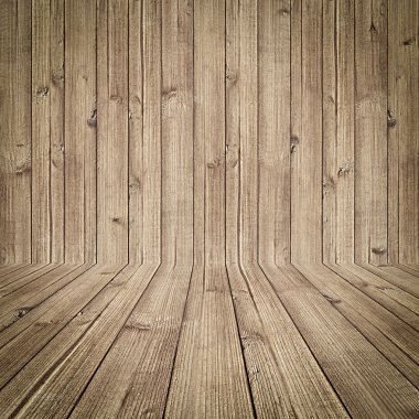 Boş tahta Oda arka plan