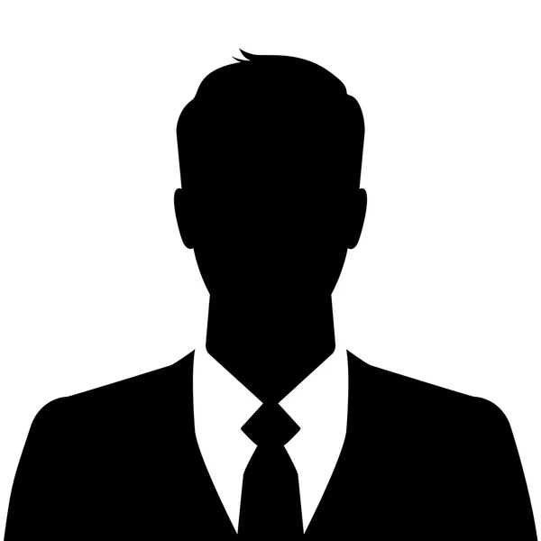 Ícone de empresário - pode ser usado como avatar ou imagem de perfil — Vetor de Stock