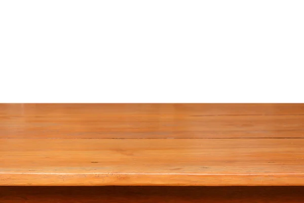 Wood table top on white background — Stock Photo, Image