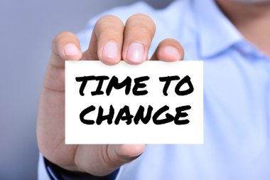 Zaman için Değiştir, tarafından bir adam elini tuttum kartındaki mesaj