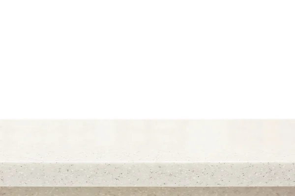 白い背景に石英石のカウンター — ストック写真