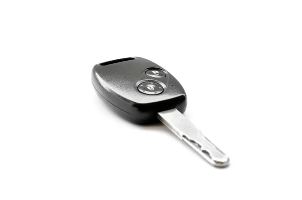 Autoschlüssel mit Fernbedienung - isoliert auf weißem Hintergrund — Stockfoto