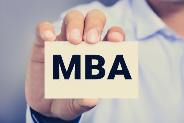 MBA harf (veya Master of Business Administration) kartı