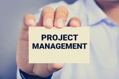 PROJECT MANAGEMENT, message on the card