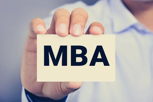 MBA betűk (vagy Master of Business Administration) a kártyán — Stock Fotó